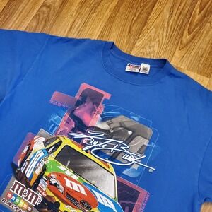 Nascar Kyle Busch Shirt XL Blue M&M Racing Chase‎ Authentics 2011 Double-Sided